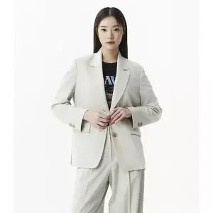 플라스틱아일랜드 벨트옵션 박시핏 싱글 반우라 자켓 PR2WJ361 858429