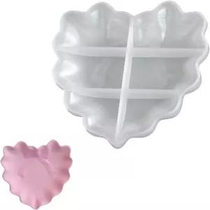 수지 주조 공예 프로젝트를 위한 유연한 하트 트레이 실리콘 몰드와 쉬운 릴리스 디자인 재사용 가능한