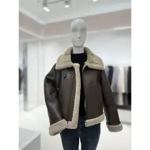 [롯데백화점]SOUP 오버핏 하이넥 인조 무스탕  SBBMU308