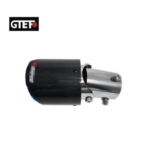[호환품]GTEFO 원피스 광택 각도 조절 스트레이트 엣지 카본 파이버 블루 스테인리스 스틸 배기 팁