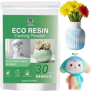 비브레시나 캐스팅 파우더 1000g 빠른 경화 30분 디몰드 DIY 홈 아트용 워터 활성 석고 키트 이지 믹스 및