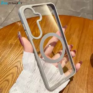 삼성 호환 갤럭시 S26 S25 FE S22 S23 플러스 S24 울트라용 무선 충전 케이스 투명 충격 방지 자석 범퍼 커