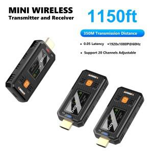 350M 무선 HDMI 비디오 송수신기 5G 미니 소형 호환 1080P 익스텐더 (DVD PC 카메라 노트북 TV 모니터 프로