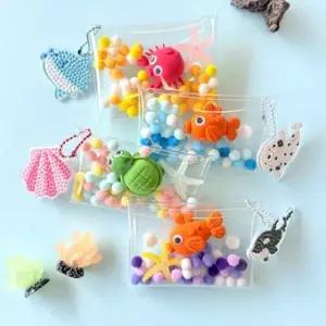 보석십자수 파우치 만들기(4종택1) 바다생물 키링