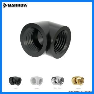 배 로우 PC 수냉 피팅 튜브 커넥터 90도 암-암 어댑터 블랙/실버/화이트/골드 TDWT90SN-V2