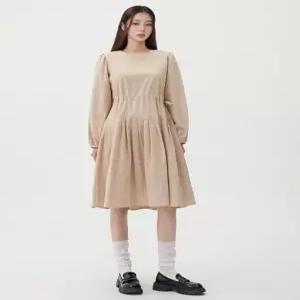 [LAP] 스트링 끈 주름 미디원피스 AR1WO365