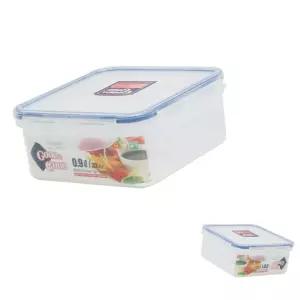 뮤 1P 김치통 정사각 나눔반찬통 플라스틱 분리형 밀폐용기 4칸 900ml