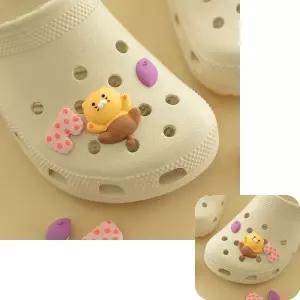 뮤 카카오 2P 슬리퍼꾸미기참 스트랩참 실내화참 참악세사리 데코 세트 캐릭터참 실리콘 춘식이 신발