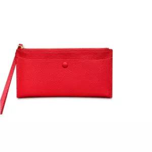 지퍼 카드 장지갑 여성 얇은 가방 지갑 레드 (WFK439Z)