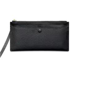 지퍼 카드 장지갑 여성 얇은 가방 지갑 블랙 (WFK43A2)