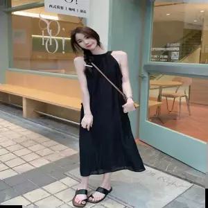 뷔스티에원피스 여자 데일리 민소매 홀터넥 원피스