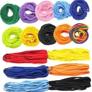 운동화끈 둥근넓적 매듭줄 목걸이줄 매듭 만들기재료-12색 넓적