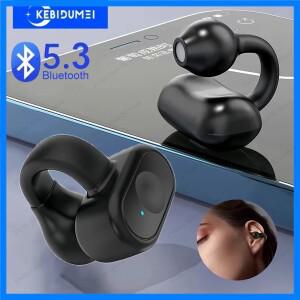 TWS Bluetooth 5.3 헤드폰 이어 클립 무선 이어폰 이어 클립 HiFi 스테레오 소음 감소 헤드셋 낮은 대기 시