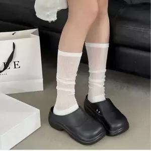 여성용 아쿠아 슈즈 키높이 스퀘어토 EVA 플랫폼 패셔너블 스포츠화 (WFJ5TPX)