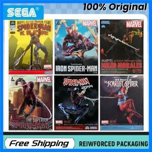 재고 있음 SEGA ACT/CUT 마블 프리미엄 피규어 스파이더맨 시리즈 아이언 스파이더 피규어 모델 장식품 오