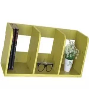 3단 서재 책꽂이 수납정리대 파일 잡지 보관함 하늘색 (WFJ6B2F)