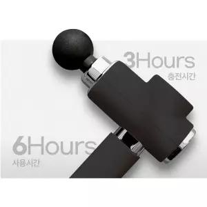 제스파 클래식 마사지건(블랙실버) 무선 충전식 마사지기 5단계 강도조절 진동 안마기