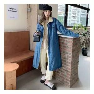 양털점퍼 뽀글이 자켓 후리스 여성 2컬러 안감 퍼 데님 롱 양털 1007197