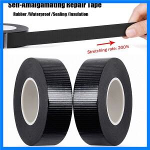 검은색 고무 자체 접착 자기 말감화 테이프 방수 절연 밀봉 테이프 용접 튜브 수리 테이프 전기 용품