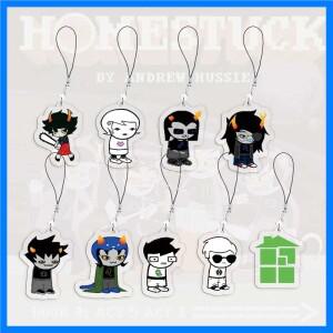 귀여운 아크릴 호메스턱 휴대폰 참 장식 데이브 스트라이더 존 에그버트 카르카트 작은 펜던트 폰 체인 키