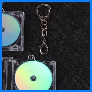 1개 NFC 기능 CD 디스크 키체인 미니 CD 케이스 키홀더 주변기기 기념 앨범 키홀더 DIY 백팩 펜던트용