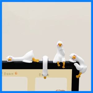 레진 만화 동물 장식품 책상 자동차 대시보드 TV 모니터 선물 아이디어 귀여운 3D 오리 피규어 미니 레진