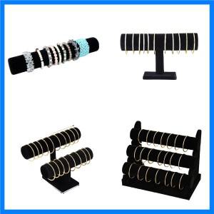 벨벳 팔찌 디스플레이 스탠드 시계 보석 포장 홀더 예술적 스타일 PVC 소재 다층 구조 수제 공예