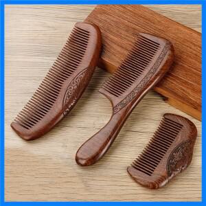 포켓 우드 빗 천연 블랙 골드 샌달우드 초미세 이빨 나무 빗 정전기 방지 이빨빗 수염 빗 헤어 스타일링
