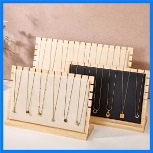 크리 에이 티브 단단한 나무 보석 디스플레이 프레임 패션 목걸이 홀더 펜던트 지원 스탠드 보석 전시