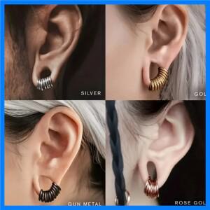 5pcs 펑크 스테인레스 스틸 피어싱 크리 에이 티브 귀걸이 Septum 피어싱 코 링 귀 확장기 귀 게이지 Perso