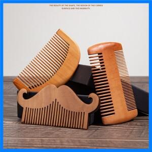 나무 빗 천연 블랙 골드 백단 슈퍼 좁은 치아 나무 빗 정적 이가 없음 수염 빗 헤어 스타일링 미용 빗