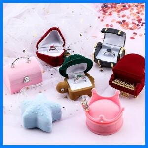 한 조각 벨벳 보석 상자 선물 상자 컨테이너 결혼 반지 상자 반지 케이스 귀걸이 홀더 보석 디스플레이 및