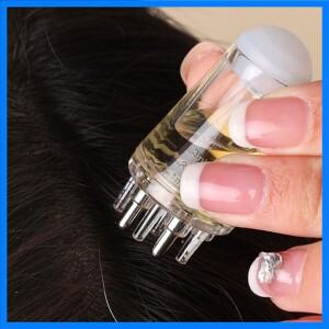 미니 휴대용 두피 어플리케이터 액체 빗 헤어 루트 롤링 마사지 약용 빗 에센스 오일 포함 두피 영양 공급