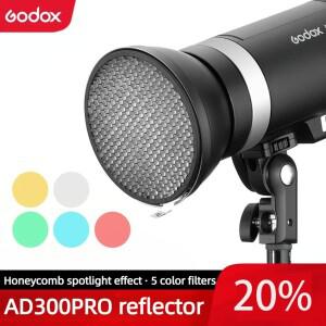 [호환품]Godox AD-R14 표준 반사경 벌집 모양 및 5 가지 색상 필터 AD300Pro 용 거치대
