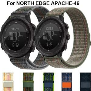 NORTH EDGE APACHE-46 용 22mm 자수 나일론 루프 팔찌 Correa 액세서리 Smart 호환watch 스포츠 밴드