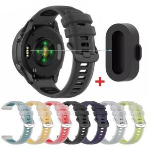 Garmin Forerunner 570 265 255 165 55/Vivoactive 6 5 4/Venu 스포츠 실리콘 팔찌 22mm 시계줄 스트랩용