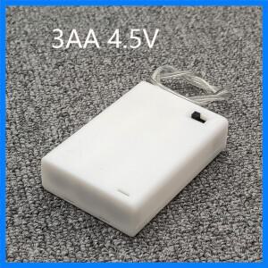 3AA 배터리 홀더 AA 배터리 케이스(스위치 포함) 3 AA 2A 배터리 박스 케이스(ON/OFF 4.5V 흰색 포함)