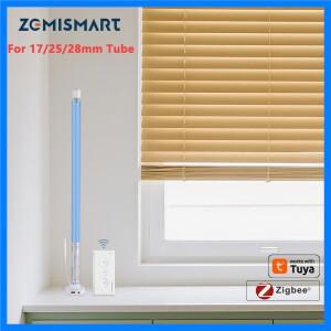 17 25 28mm 튜브용 투야 지그비 롤러 쉐이드 모터 내장 800mAh 배터리 16채널 리모컨 투야 홈킷과 M6 허브