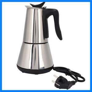 전기 이탈리아 모카 커피 포트 EU 플러그 300ml 두꺼운 304 스테인레스 스틸 에스프레소 커피 메이커 쿠바