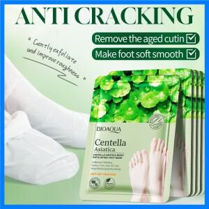 5쌍 BIOAQUA 아시아티카 센텔라 풋 마스크 보습 발 각질 제거 마스크 발 스파 페디큐어 각질 제거제 발 피