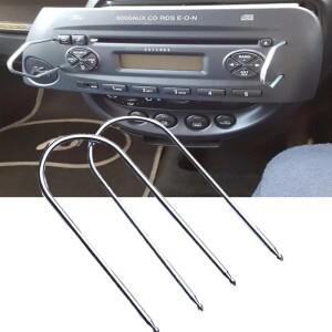 닛산 자동차 분해 도구 포드 푸조 르노용 2X 카 스테레오 라디오 제거 키 CD 체인저