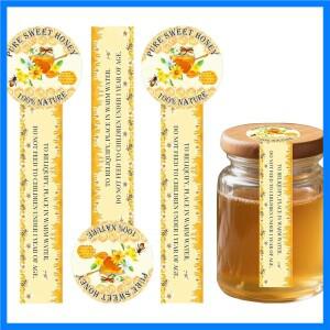 500Pcs 순수 꿀 변조 방지 스티커 뚜껑 용 안전 보안 변조 증거 씰 스티커 1x3.5 인치 변조 방지 스티커