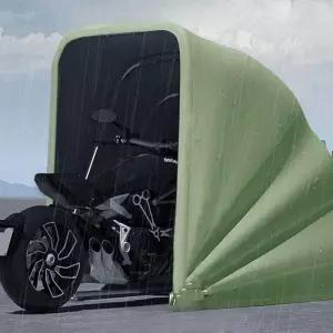 차고 방수 커버 반자동 주차 바이크반 오토바이 텐트 천막 야외 접이식 대형