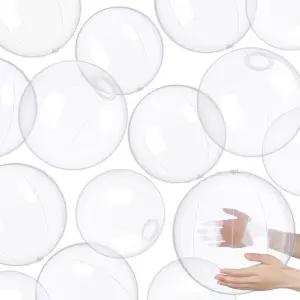 헝다오 50피스 풍선 투명 비치 볼 벌크 16인치 버블링 가마솥 장식 언더 더 해저 하와이 할로윈 파티 DIY가