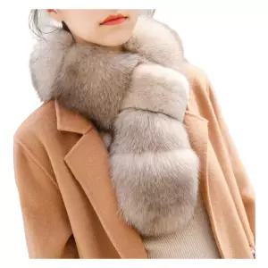 여우털 머플러 캐시미어 목도리 도톰 칼라 여성 숄 스카프 겨울 롱 따뜻한 여성용 가을