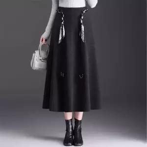 앤트맨 여성 스카프 벨트 스커트 추동 캐시미어 A라인 중기장 슬림 우산 OPH4