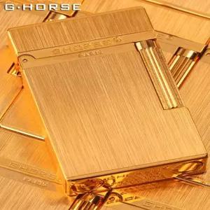 프랑스 스타일 초슬림 방풍 라이터 남성용 레트로 황동 토치