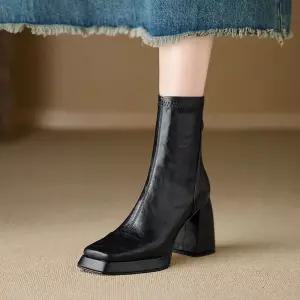 여성패션 워커힐 가보시 통굽 앵클부츠 스판 슬림 부츠 워커 DL5