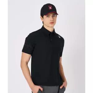 스파이더 spyder 남성 냉감 트리코트 카라 티셔츠 SPKMCNTS202MBLK 114834