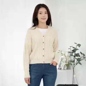 엄마옷 라운드 케이블 숏가디건 1GHJ24111 중년여성 마담 60 70대  빅사이즈 할머니